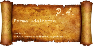 Parma Adalberta névjegykártya